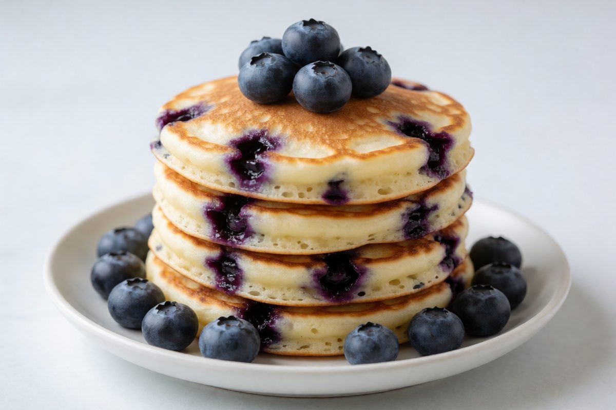 Fluffy Blueberry Pancakes
