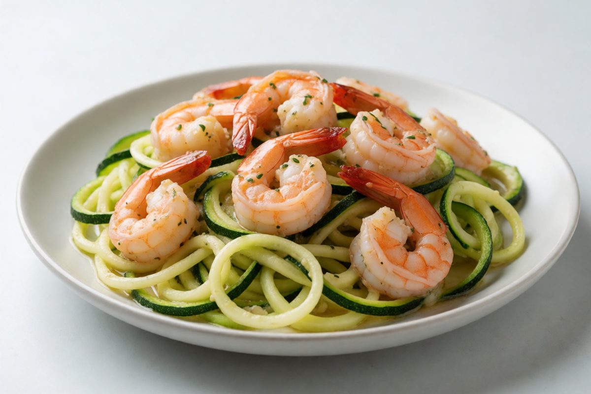 Garlic Butter Shrimp Zoodles