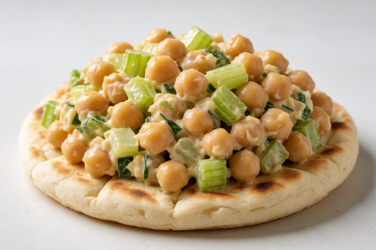 Smashed Chickpea Salad Pitas